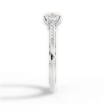 Christina Asscher Cut Lab Grown Diamond Platinum Engagement Ring - View 3
