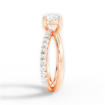 Jennifer Cushion Cut Lab Grown Diamond 18Kt Rose Gold Engagement Ring - View 4