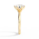 Angelica Round Cut Lab Grown Diamond 18Kt Yellow Gold Engagement Ring - View 2