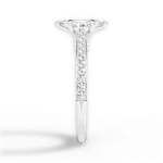 Frances Marquise Cut Lab Grown Diamond 14Kt White Gold Engagement Ring - View 4