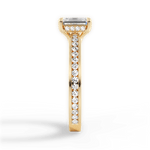 Katelyn Emerald Cut Lab Grown Diamond 18Kt Yellow Gold Engagement Ring - View 2