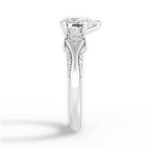 Isabel Pear Cut Lab Grown Diamond 18Kt White Gold Engagement Ring - View 2