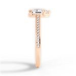 Denise Pear Cut Lab Grown Diamond 18Kt Rose Gold Engagement Ring - View 2