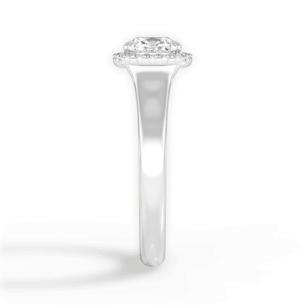 Jasmin Cushion Cut Lab Grown Diamond Platinum Engagement Ring - View 2