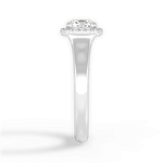Jasmin Cushion Cut Lab Grown Diamond 18Kt White Gold Engagement Ring - View 2