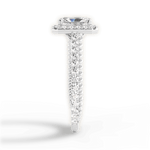 Kim Radiant Cut Lab Grown Diamond 18Kt White Gold Engagement Ring - View 2