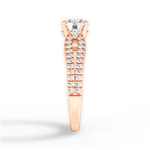 Jessica Round Cut Lab Grown Diamond 18Kt Rose Gold Engagement Ring - View 2