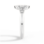 Emily Marquise Cut Lab Grown Diamond 14Kt White Gold Engagement Ring - View 2