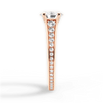 Leslie Oval Cut Lab Grown Diamond 18Kt Rose Gold Engagement Ring - View 4