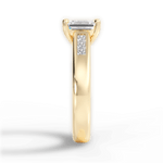 Brittany Emerald Cut Lab Grown Diamond 18Kt Yellow Gold Engagement Ring - View 4
