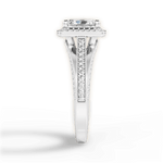 Lillian Radiant Cut Lab Grown Diamond 18Kt White Gold Engagement Ring - View 4