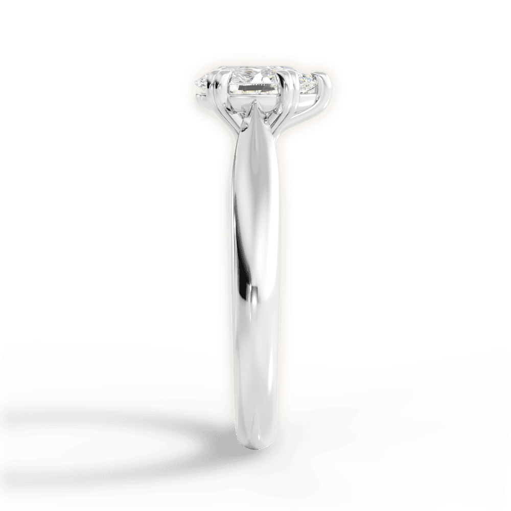 Camila Pear Cut Lab Grown Diamond 18Kt White Gold Engagement Ring - View 3