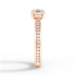 Katelyn Asscher Cut Lab Grown Diamond 18Kt Rose Gold Engagement Ring - View 4