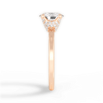 Gemma Oval Cut Lab Grown Diamond 18Kt Rose Gold Engagement Ring - View 3