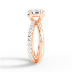 Jennifer Oval Cut Lab Grown Diamond 18Kt Rose Gold Engagement Ring - View 2