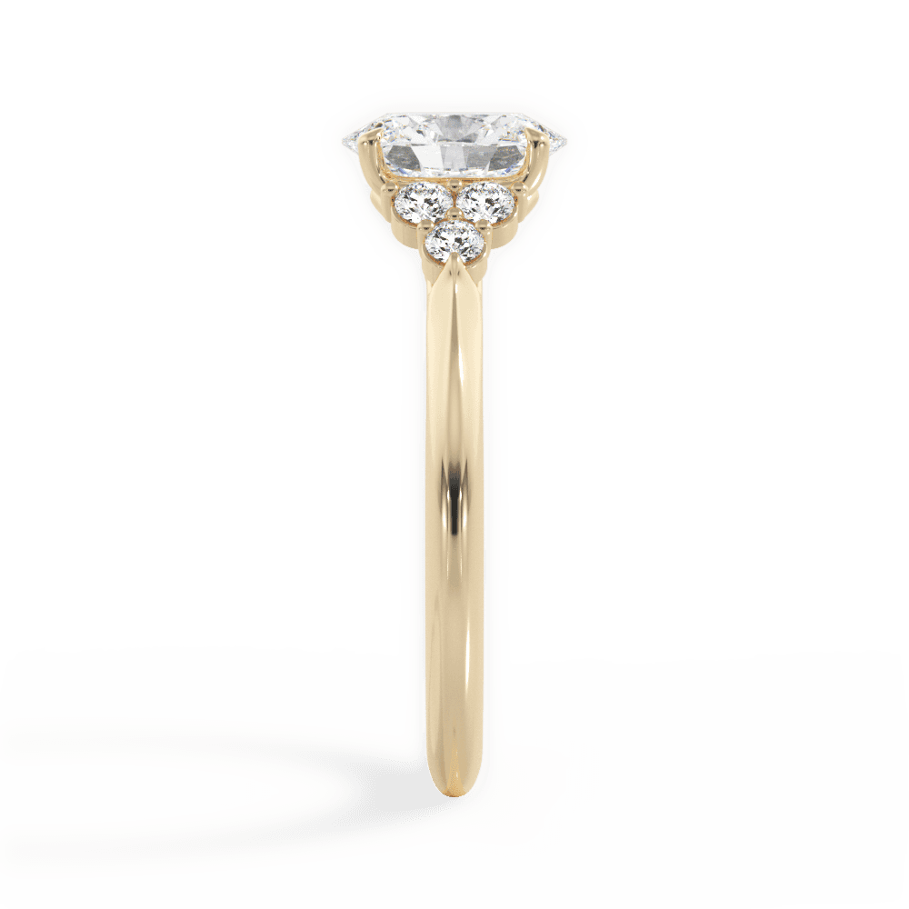 Celeste Oval Cut Lab Grown Diamond 18Kt Yellow Gold Engagement Ring - View 4