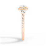 Kara Cushion Cut Lab Grown Diamond 18Kt Rose Gold Engagement Ring - View 3