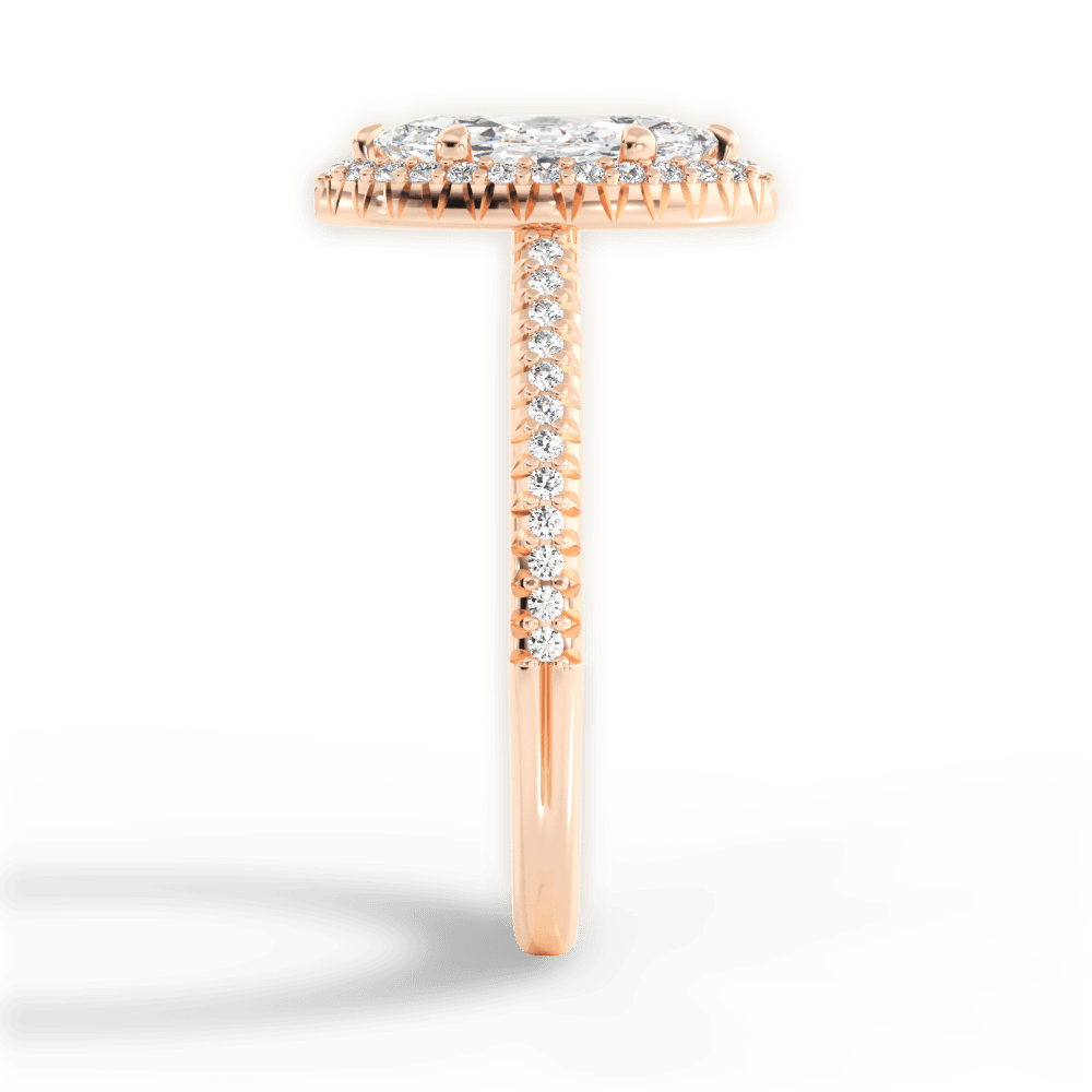 Jenny Marquise Cut Lab Grown Diamond 18Kt Rose Gold Engagement Ring - View 3