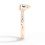 Elizabeth Pear Cut Lab Grown Diamond 18Kt Rose Gold Engagement Ring - View 4
