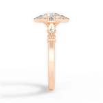 Jenna Round Cut Lab Grown Diamond 18Kt Rose Gold Engagement Ring - View 4