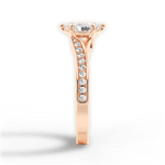 Elise Marquise Cut Lab Grown Diamond 18Kt Rose Gold Engagement Ring - View 2