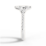 Dana Marquise Cut Lab Grown Diamond Platinum Engagement Ring - View 2