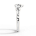 Elena Pear Cut Lab Grown Diamond Platinum Engagement Ring - View 2