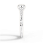 Frances Round Cut Lab Grown Diamond 18Kt White Gold Engagement Ring - View 2