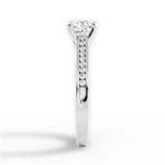 Elena Cushion Cut Lab Grown Diamond Platinum Engagement Ring - View 4
