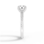 Janice Round Cut Lab Grown Diamond 18Kt White Gold Engagement Ring - View 4