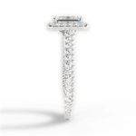 Kim Emerald Cut Lab Grown Diamond Platinum Engagement Ring - View 2