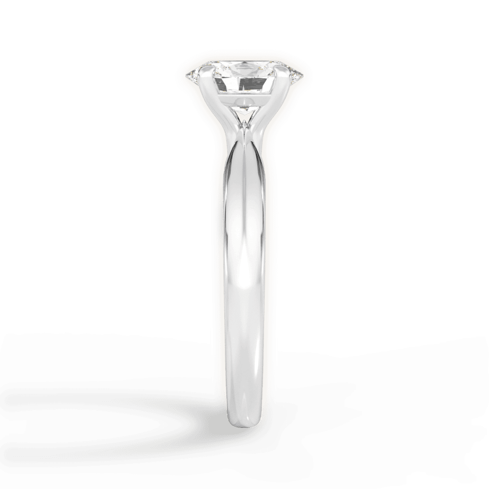 Aria Oval Cut Lab Grown Diamond Platinum Engagement Ring - View 2