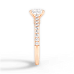 Frances Princess Cut Lab Grown Diamond 18Kt Rose Gold Engagement Ring - View 3