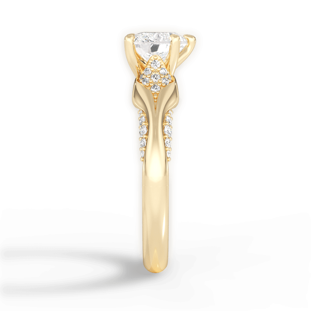 Isabel Heart Cut Lab Grown Diamond 18Kt Yellow Gold Engagement Ring - View 2