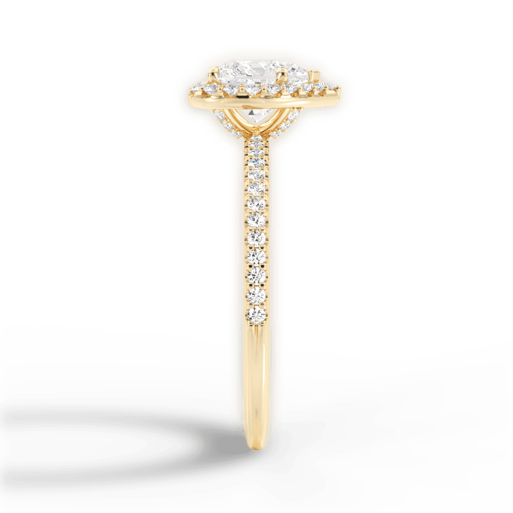 Joanne Heart Cut Lab Grown Diamond 18Kt Yellow Gold Engagement Ring - View 4