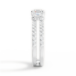 Christie Asscher Cut Lab Grown Diamond Platinum Engagement Ring - View 2