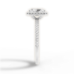 Joanne Radiant Cut Lab Grown Diamond 14Kt White Gold Engagement Ring - View 4