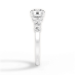 Evelyn Round Cut Lab Grown Diamond Platinum Engagement Ring - View 4
