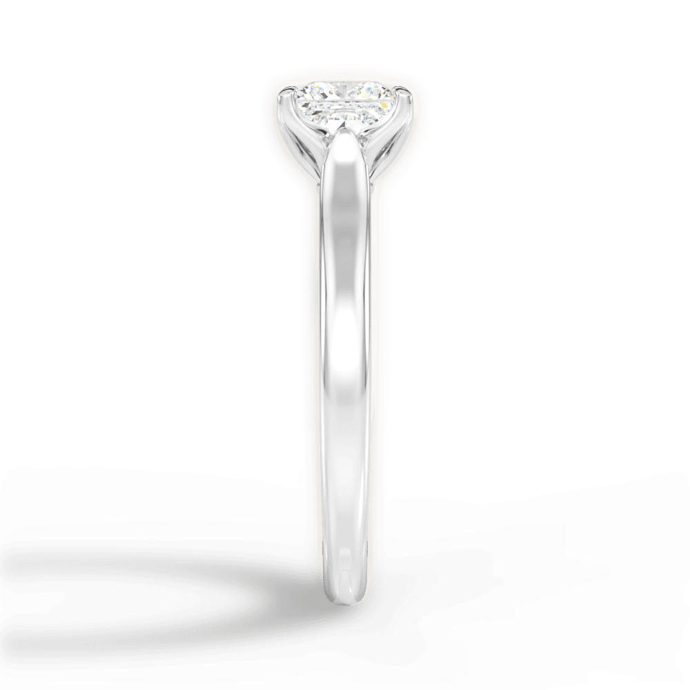 Carrie Princess Cut Lab Grown Diamond 18Kt White Gold Engagement Ring - View 4