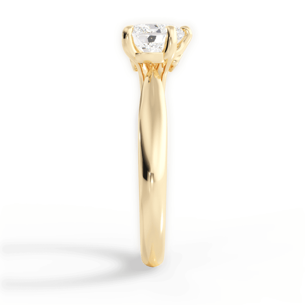 Dolores Heart Cut Lab Grown Diamond 18Kt Yellow Gold Engagement Ring - View 3