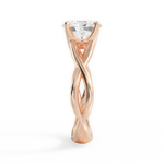 Aubrey Oval Cut Lab Grown Diamond 18Kt Rose Gold Engagement Ring - View 4