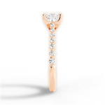 Dana Princess Cut Lab Grown Diamond 18Kt Rose Gold Engagement Ring - View 4
