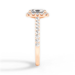 Ingrid Radiant Cut Lab Grown Diamond 18Kt Rose Gold Engagement Ring - View 2