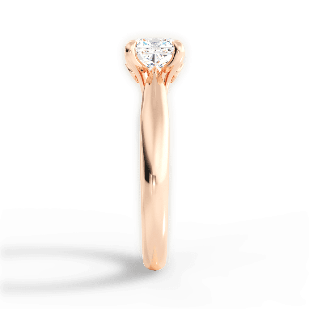 Dolores Cushion Cut Lab Grown Diamond 18Kt Rose Gold Engagement Ring - View 3