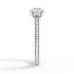 Janet Round Cut Lab Grown Diamond Platinum Engagement Ring - View 2