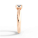 Colleen Round Cut Lab Grown Diamond 18Kt Rose Gold Engagement Ring - View 4