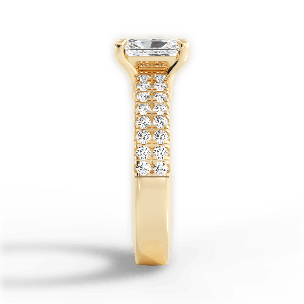 Kayla Radiant Cut Lab Grown Diamond 18Kt Yellow Gold Engagement Ring - View 4