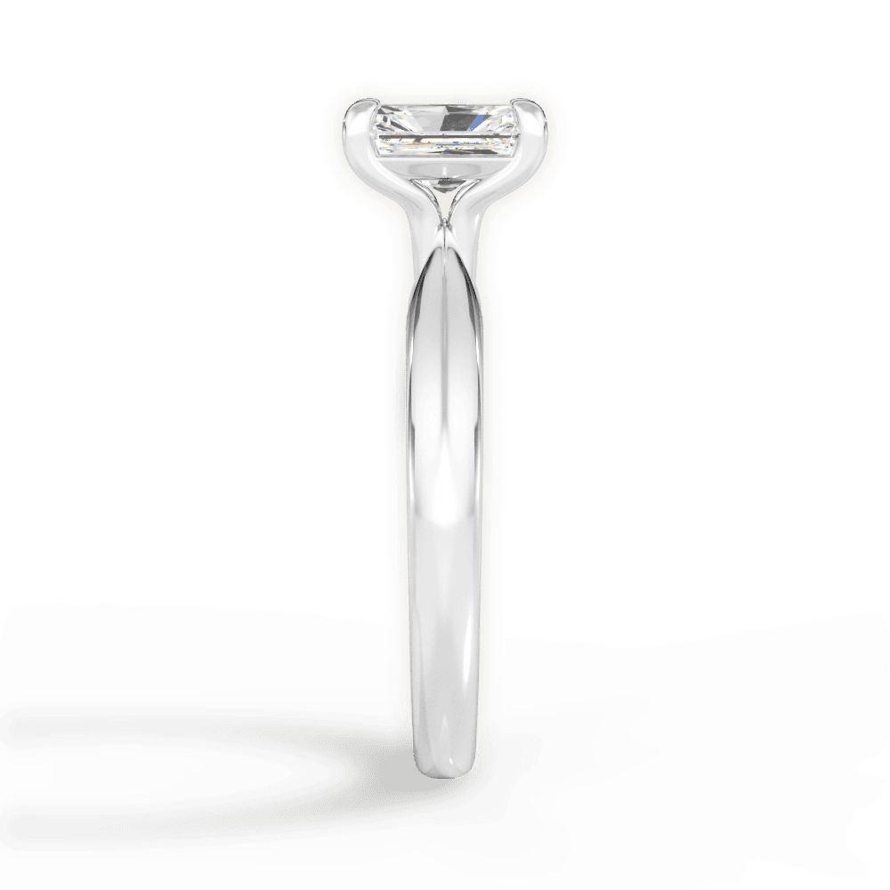 Aria Radiant Cut Lab Grown Diamond Platinum Engagement Ring - View 3