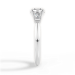 Emily Round Cut Lab Grown Diamond Platinum Engagement Ring - View 4