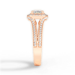 Mackenzie Asscher Cut Lab Grown Diamond 18Kt Rose Gold Engagement Ring - View 2